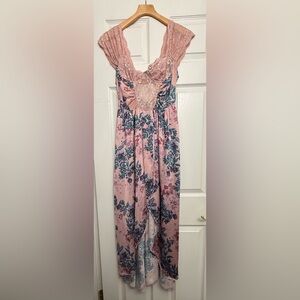 Free People x Intimately FP Bad for You Maxi Bodysuit in the "Dusty Rose Combo"